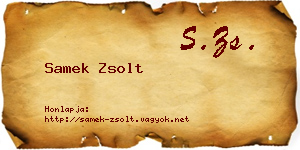 Samek Zsolt névjegykártya